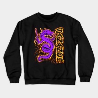 Sanano FMA Dragon Fire Purple Crewneck Sweatshirt